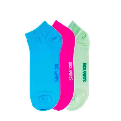 Комплект однотонных носков Sammy Icon Ankle Solid - 3 Pair Set - Green/Blue/Purple в Остин