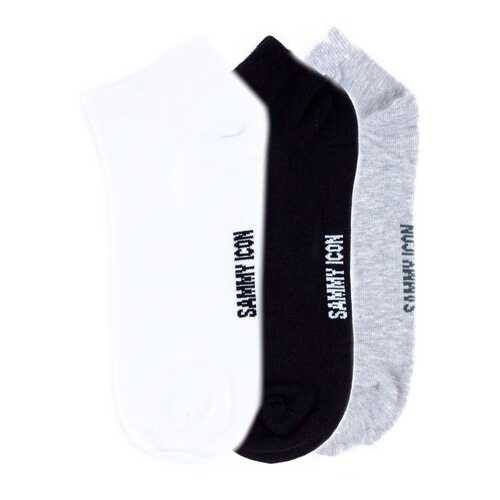 Комплект однотонных носков Sammy Icon Ankle Solid - 3 Pair Set - White/Black/Grey в Остин