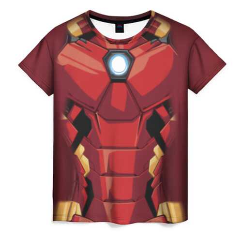 Футболка женская ВсеМайки Iron Man costume красная 4XL в Остин